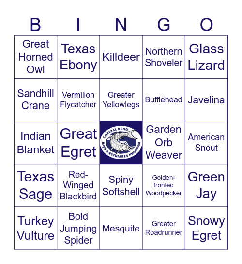 Wildlife Bingo at the Delta! Bingo Card