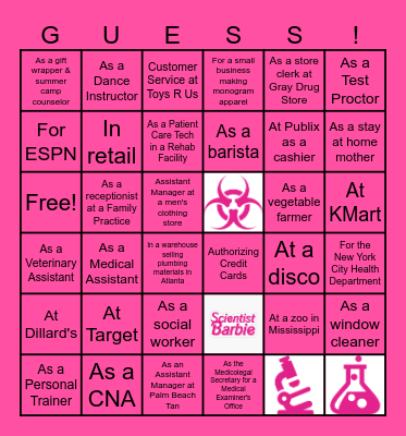 Before The Lab I Worked... Bingo Card