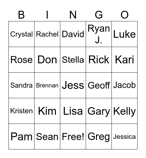 BINGO Card