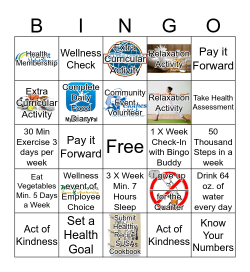 SemperFIT Challenge Bingo Card