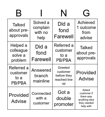 LEI Bingo Card