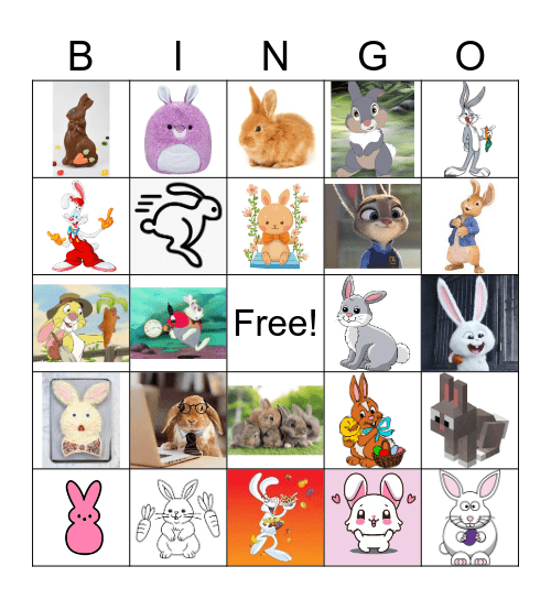 BIRTHDAY BUNNY Bingo Card