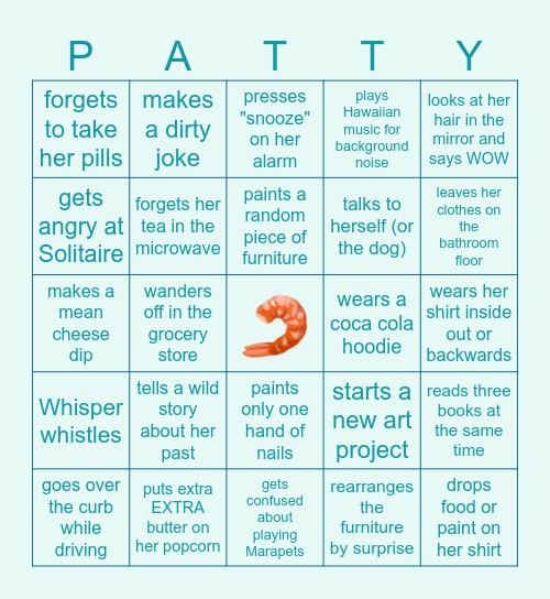 Patricia's Birthday Bingo! Bingo Card
