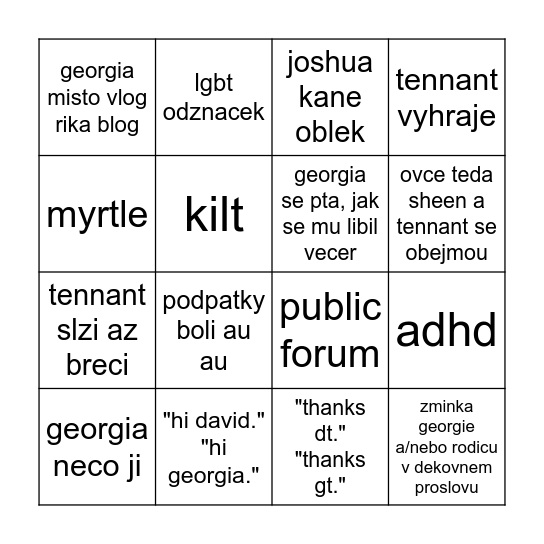 olivier awards ✌️✌️✌️ Bingo Card