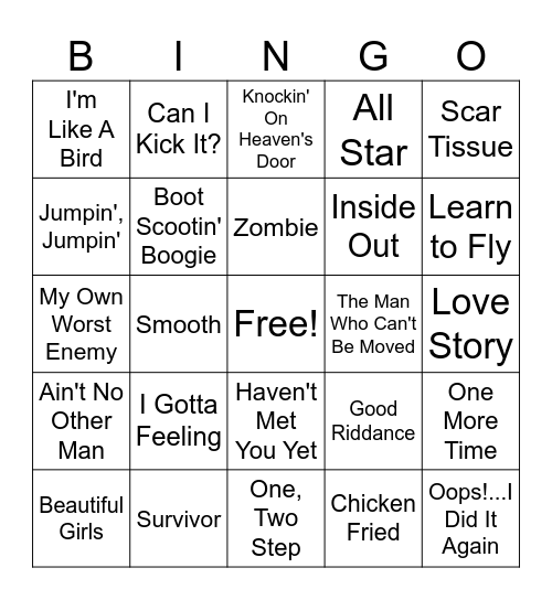 Throw Back Monday Bingo Card