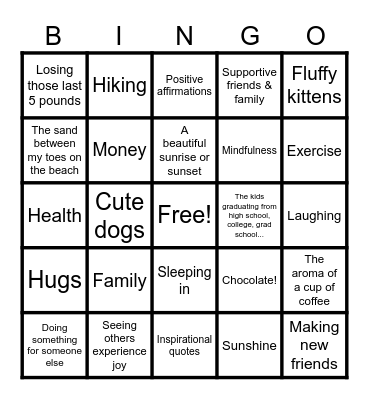 Have a Happy Day! Bingo Card