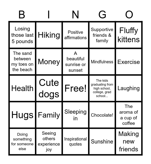 Have a Happy Day! Bingo Card