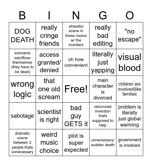 stormegedon Bingo Card