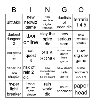 triple I Bingo Card
