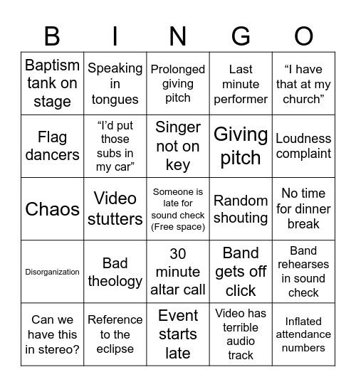 Take the City Bingo Card