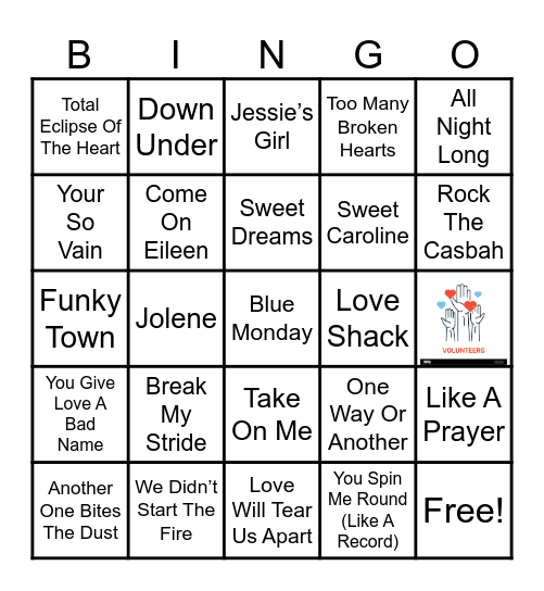 * 80s * Bingo Card