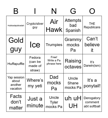 PA MEXICO BINGO Card