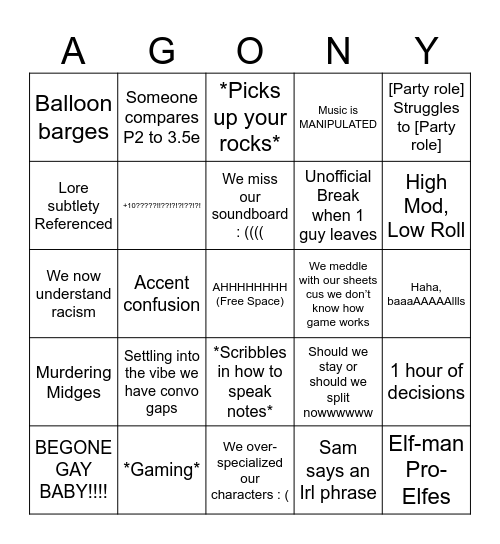 DUNGE-ONTO THE NEXT ENCOUNTER Bingo Card