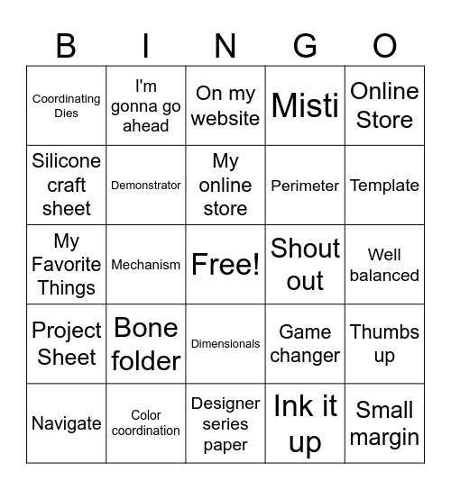 Lisa Video Bingo Card