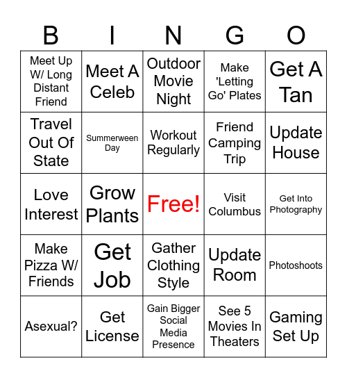 Summer 2024 Bingo Card