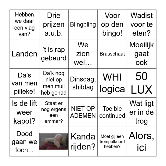 Bingo van de week Bingo Card