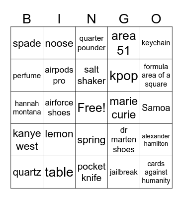 infinite craft bingo Card