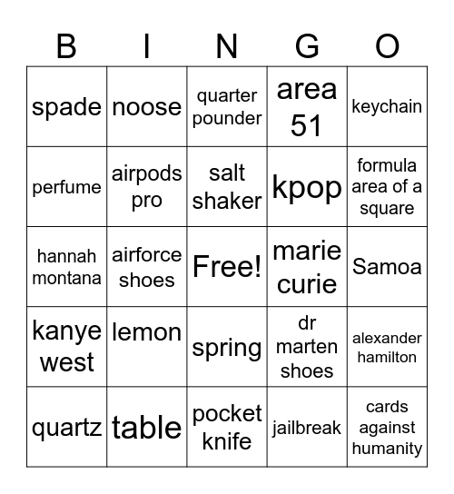 infinite craft bingo Card