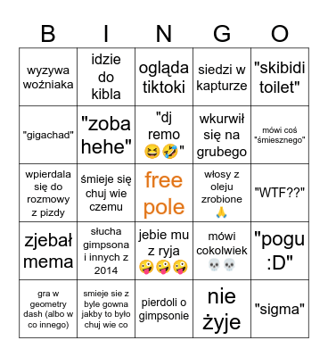 scp krindz Bingo Card