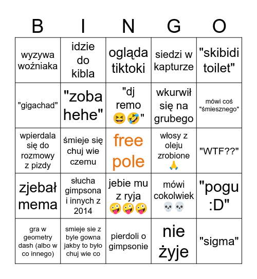 scp krindz Bingo Card