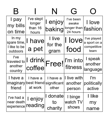 Is this you? Bingo Card