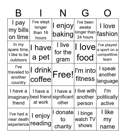 Is this you? Bingo Card