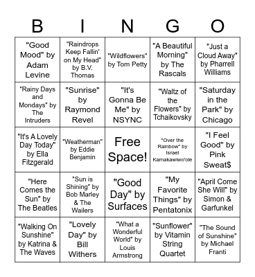 Spring Bingo Card