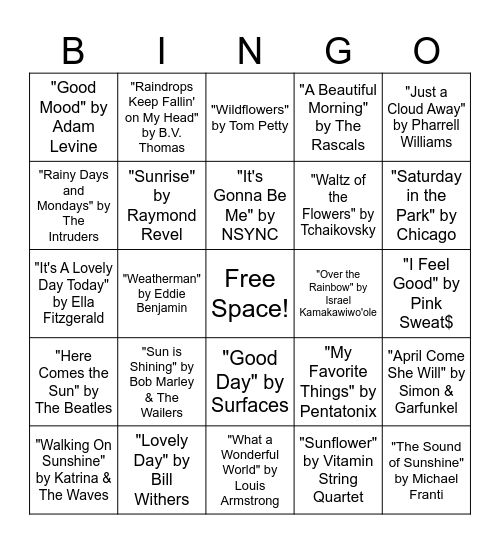 Spring Bingo Card
