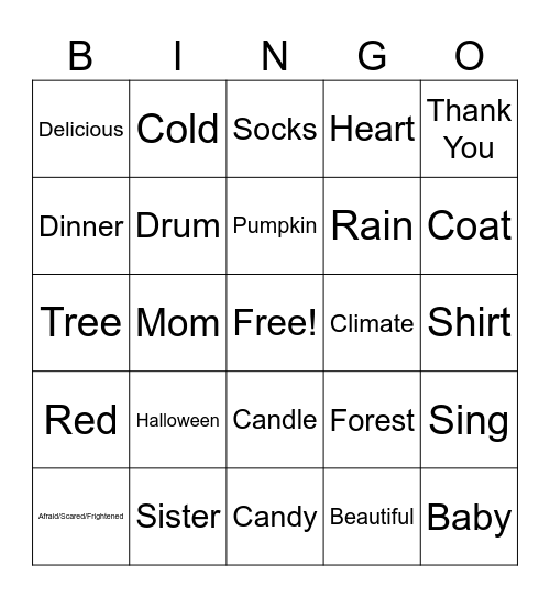 ASL review 1 Bingo Card