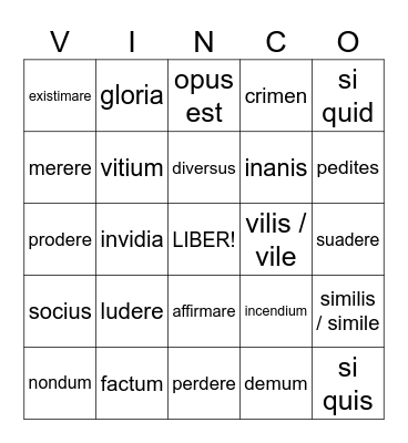 St. 41 Bithynia Bingo Card