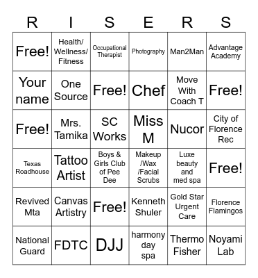 Career Day Bingo Card