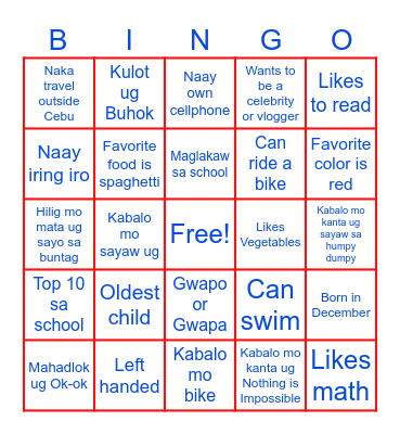 YOUTH IN: STAY CONNECTED Bingo Card