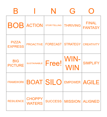 Fourth Floor End of Q4 Bingo Card