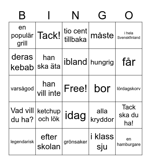 Megafon 1 kpl 7 Bingo Card
