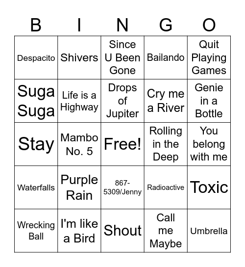 Mental Health Awareness Month Bingo Card