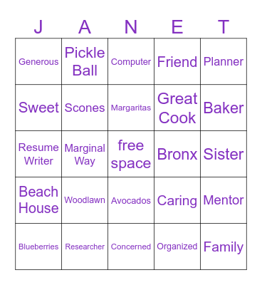 Happy Birthday Bingo Card