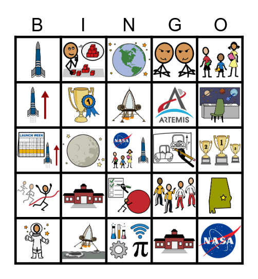 NASA Student Launch Bingo Card