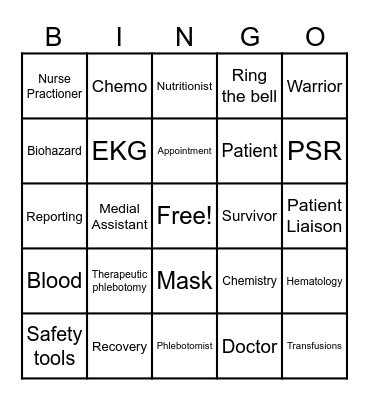 Oakbrook Bingo Card