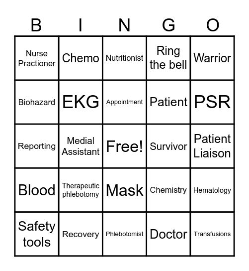 Oakbrook Bingo Card