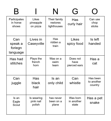 8038G BINGO Card