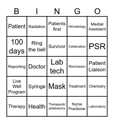 100 Days of OBCC Bingo Card