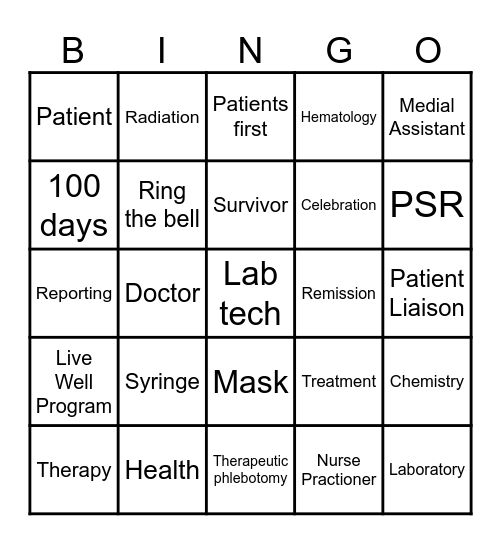 100 Days of OBCC Bingo Card