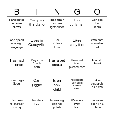 8038G BINGO Card