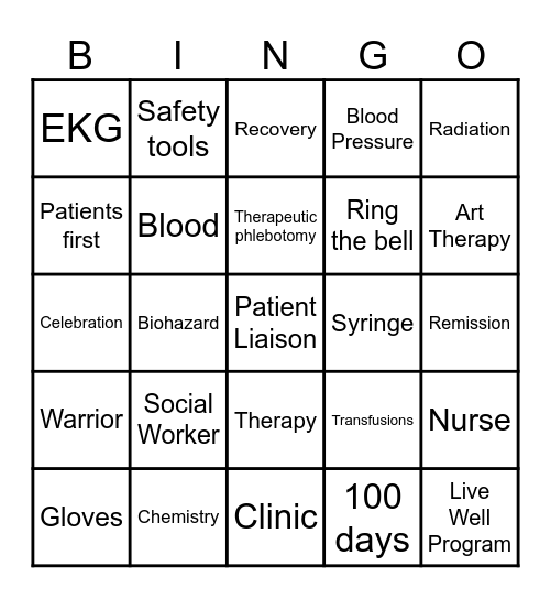 100 Days of OBCC Bingo Card