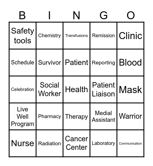 100 Days of OBCC Bingo Card