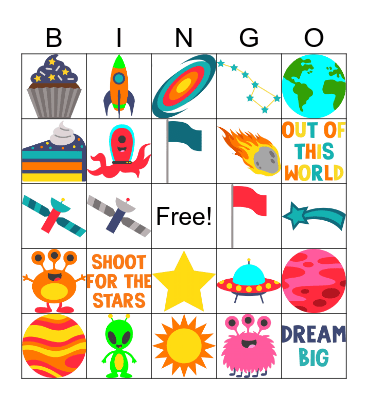 SPACE BINGO Card