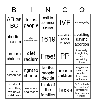780 votes Bingo Card