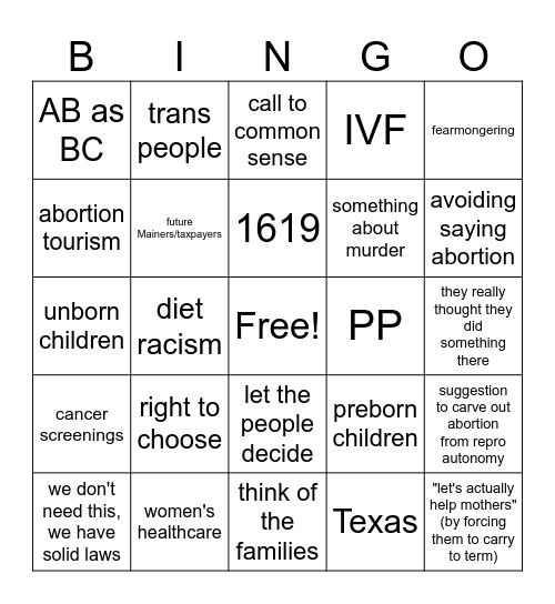 780 votes Bingo Card