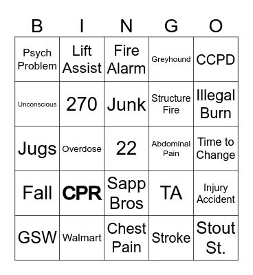Dirty South Bingo Card