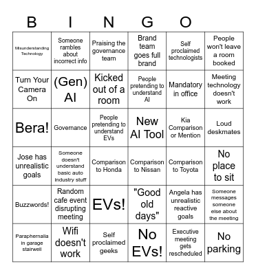Strategy Bingo Card